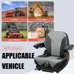 Universal tractor suspension seat compatible with tractors, excavators, lawn mowers, and forklifts
