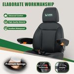 Heavy-duty forklift and tractor seat with high-resilience sponge and durable vinyl upholstery