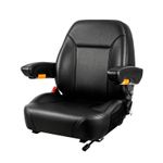 Lumina universal zero turn lawn mower seat with adjustable backrest and armrests