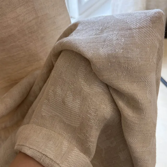 Botanical Jacquard Linen Drapery