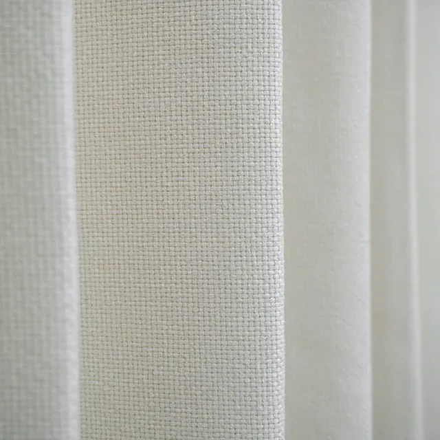 Basket Weave Blackout Custom Curtains