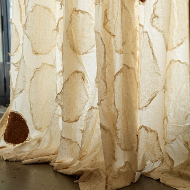 Handcrafted Sheer with Sculptural Patches
