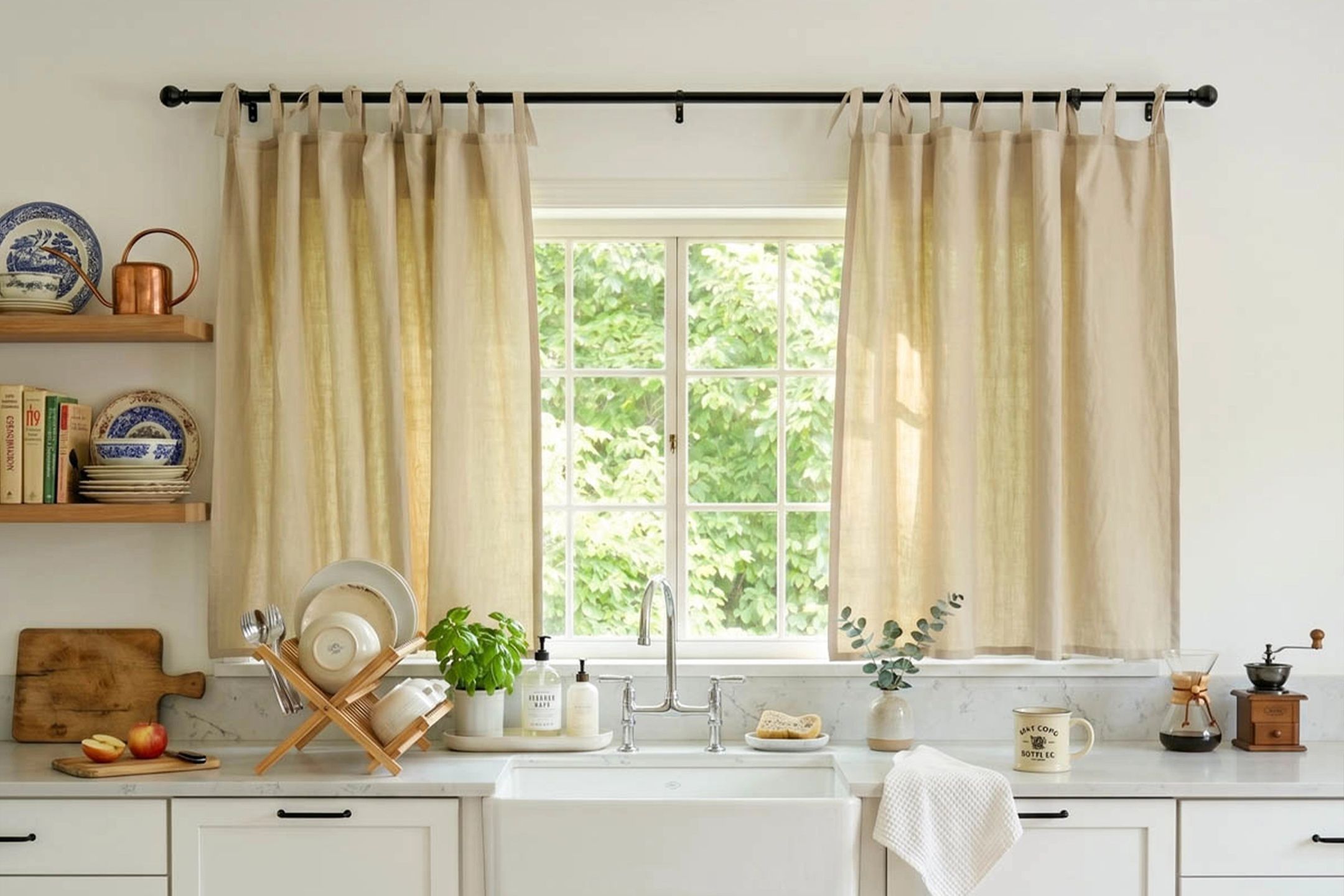 The Kitchen: Fresh Air, Soft Light & Subtle Privacy