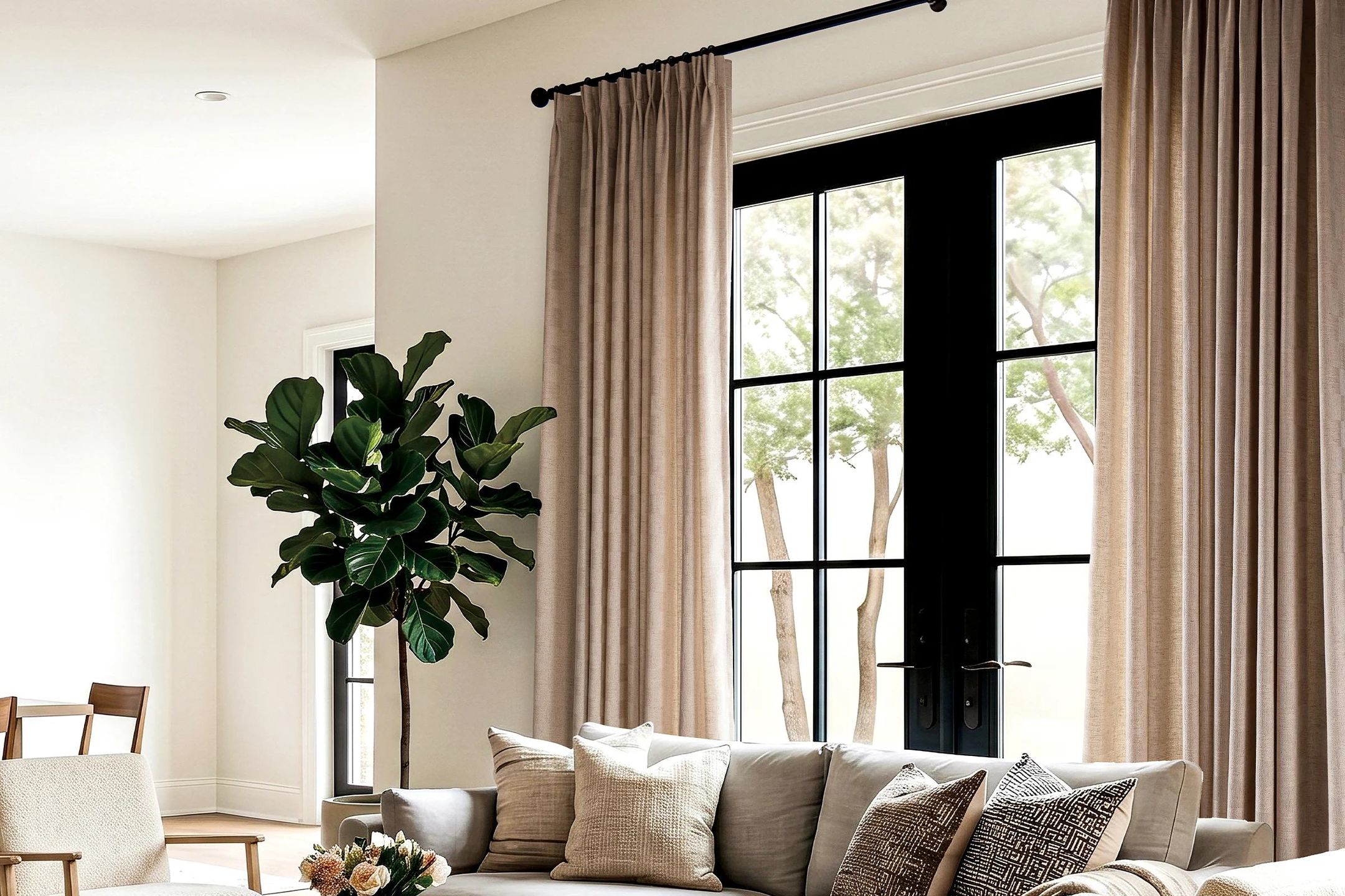 linen curtains for livingroom