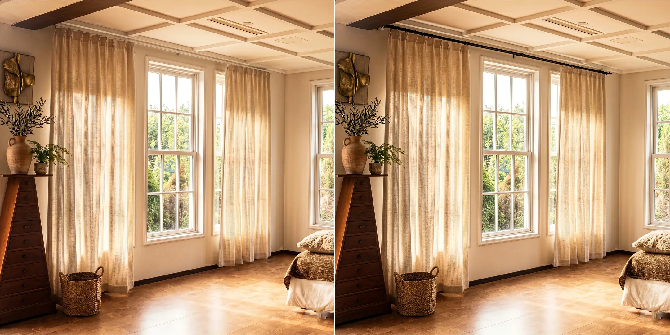 curtain rod vs curtain track
