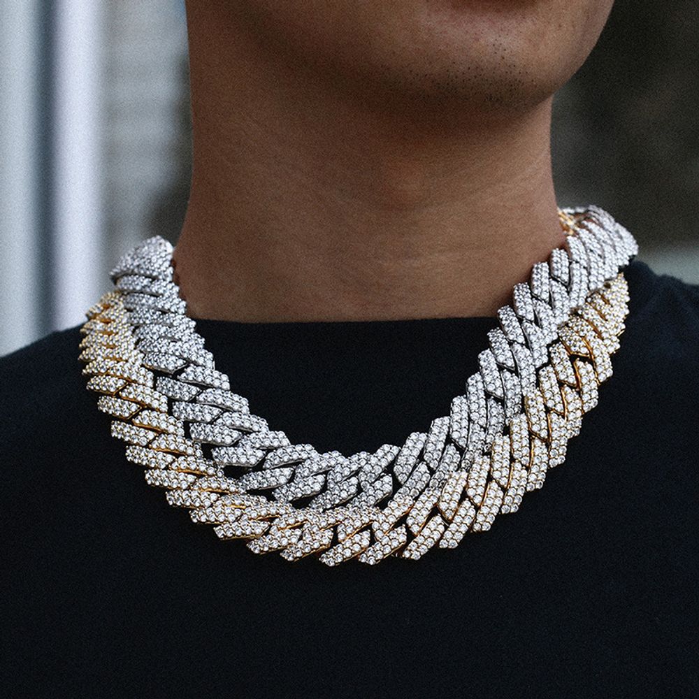 20mm Iced Out Cuban Miami Link Chain for Men Women
