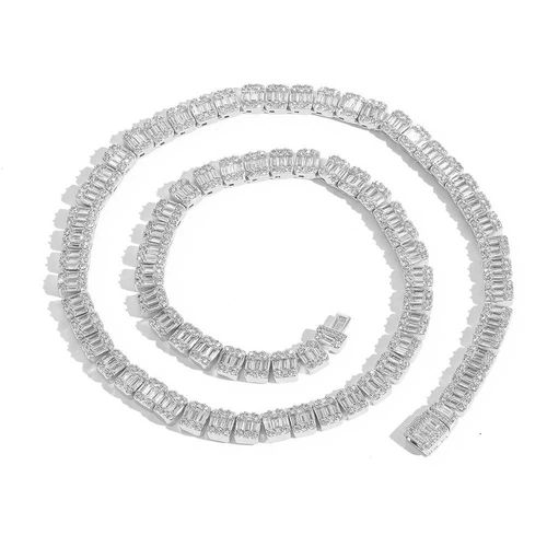 8mm Hip Hop Sparkling Cluster Tennis Chain Necklace for Men