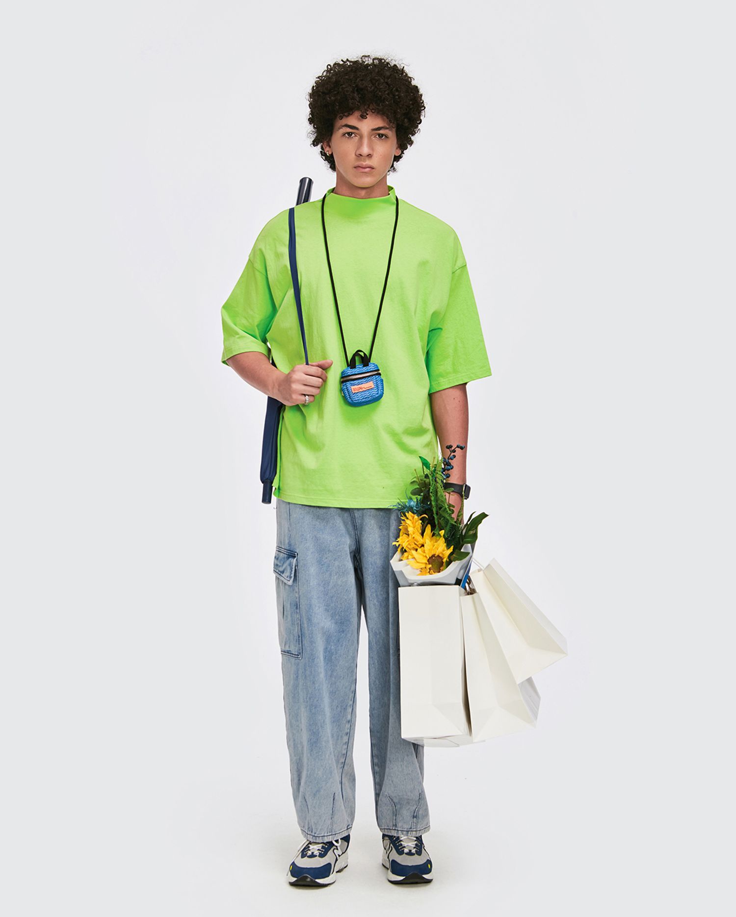 Casual Cotton Half-Collar T-shirt