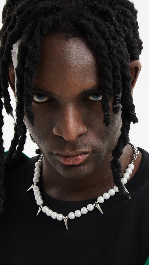 [Wakanda Forever] 10mm Pearl Beaded Black Panther Chain