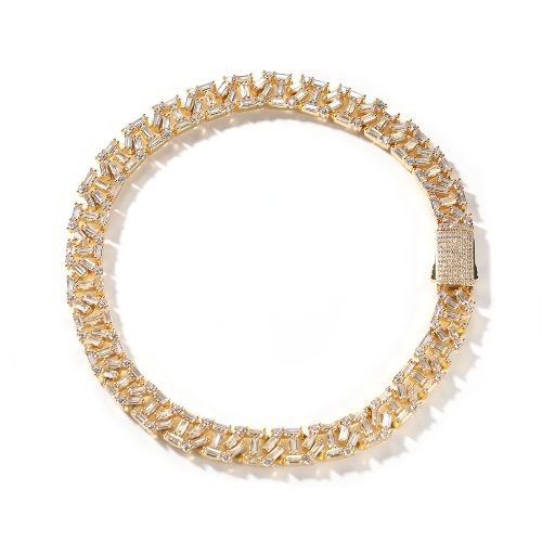 12mm 18K Gold/ White Gold Plated Iced Out Chain for Men Women