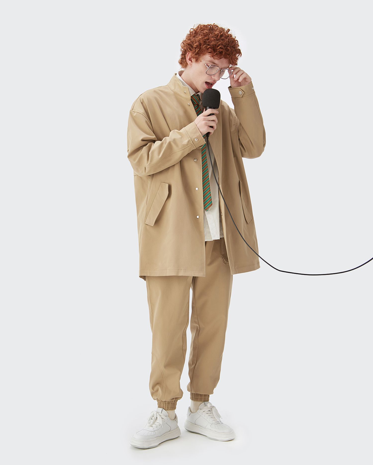 Casual Solid Trench Unisex Coat Jacket