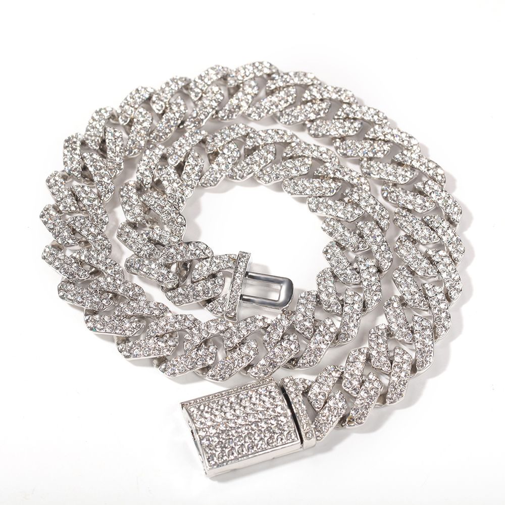 18mm Hip Hop Iced Out Cuban Miami Link Chain for Men Women