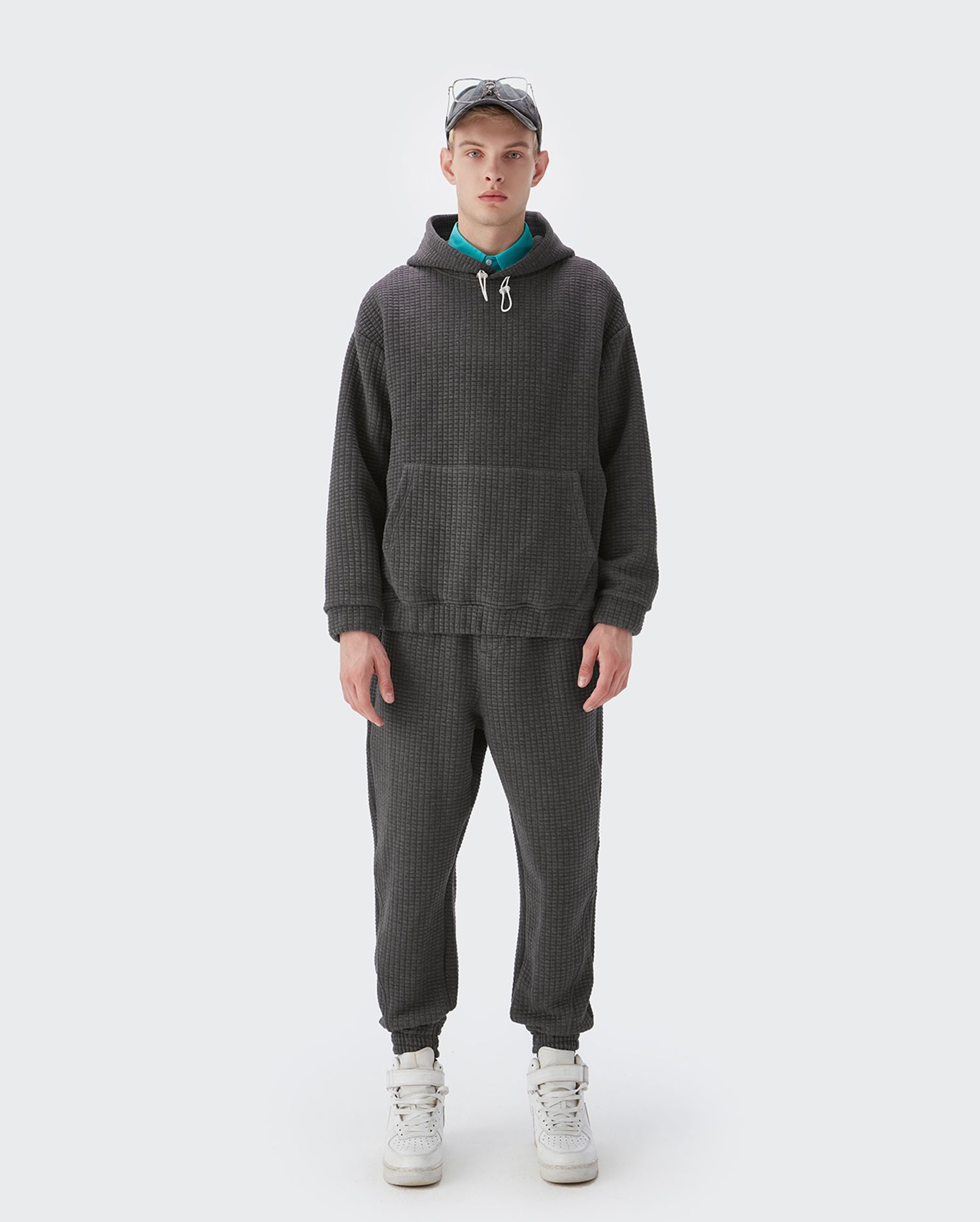 Sports Unisex Waffle Pullover Hoodies