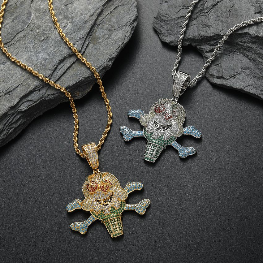 Iced out ice cream pendant clearance