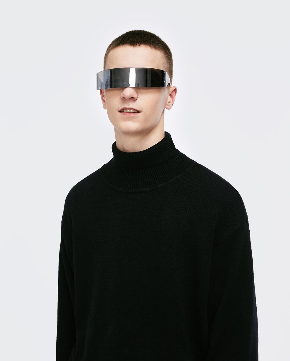 Solid Knit Turtleneck Loose Sweater