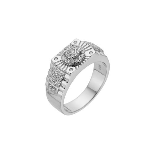 Hip Hop Solid 925 Sterling Silver Icy Ring for Men
