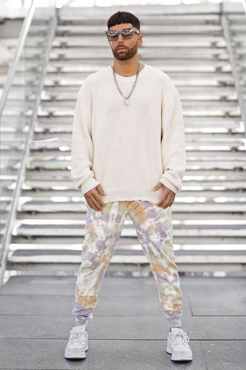 Broken Spiral Jogger - White/combo