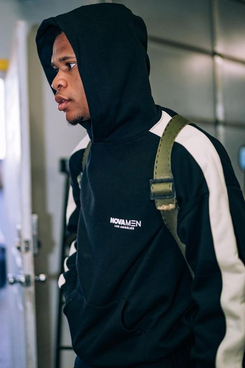 Tyson Everyday Oversized Striped Hoodie - Black