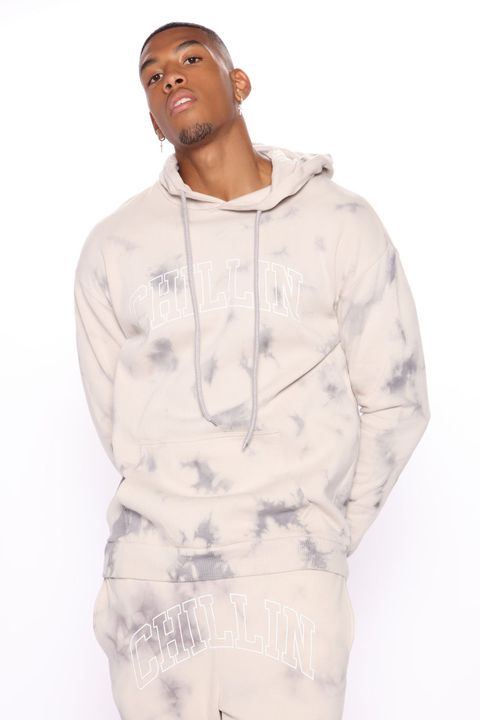 Sweat à capuche Tyson Bleached Art - Gris/combo