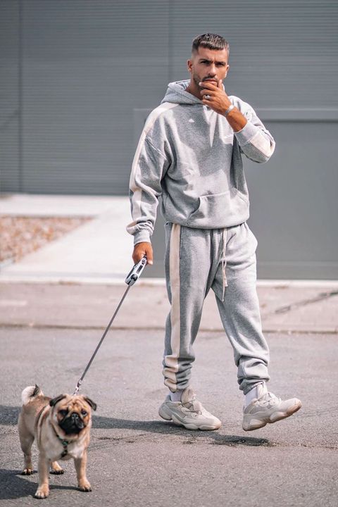 Tyson Everyday Oversized Striped Hoodie - Grey