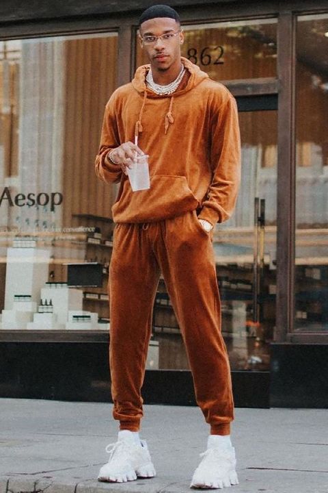 Mason Velour Jogger - Marrom