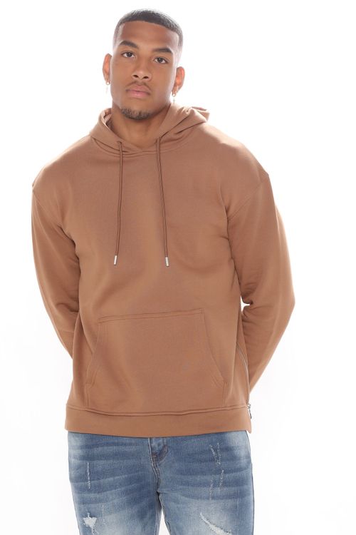 Tyson Side Zip Hoodie - Brown