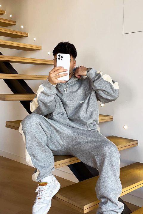 Tyson Everyday Oversized Striped Hoodie - Grey