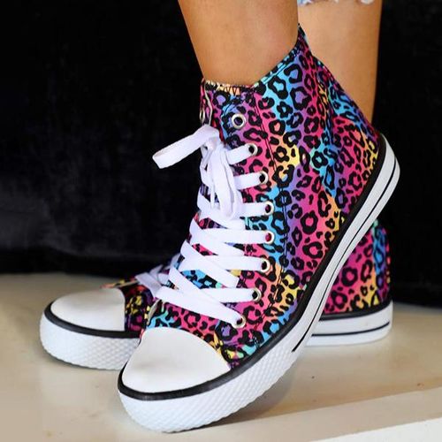 Zapatillas altas de leopardo Funky Fun de Marvelall