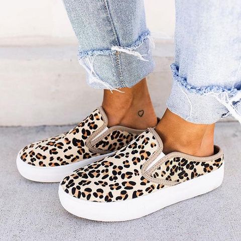 Zapatillas sin cordones de leopardo Marvelall Wide