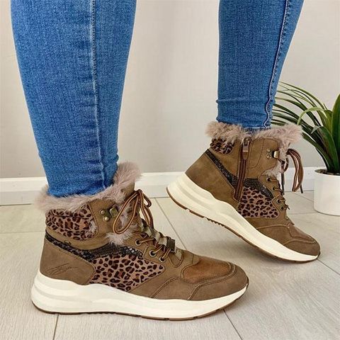 Botines War de patchwork con estampado de leopardo de Marvelall