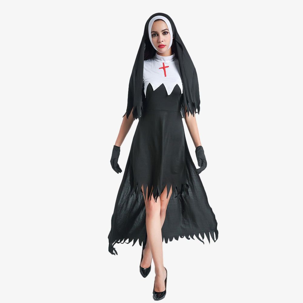 Halloween Nuns Vampire Midi Dress