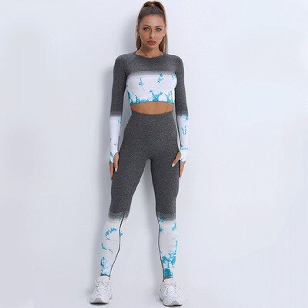 Tie Dyed High Waist Hip Pant Sets