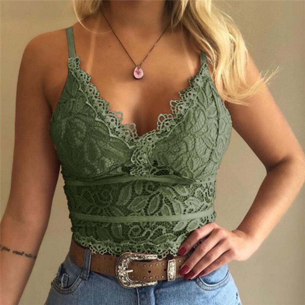 Floral Lace Tank Tops