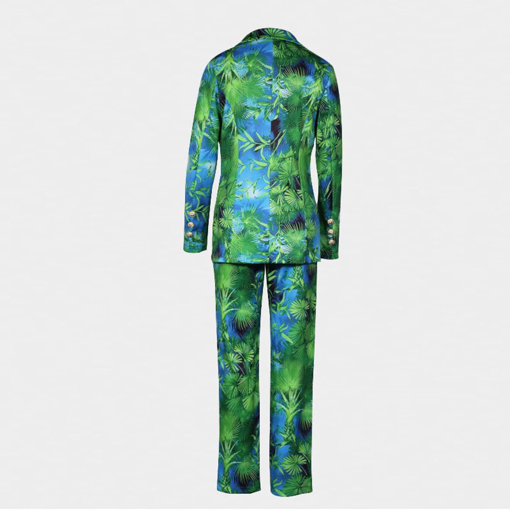 Suit Printing Long-sleeved Pant Sets