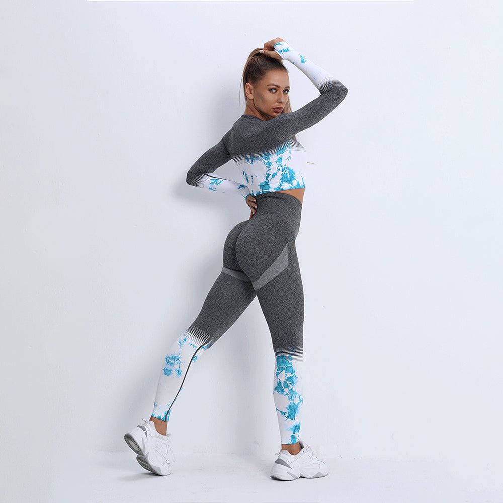 Tie Dyed High Waist Hip Pant Sets