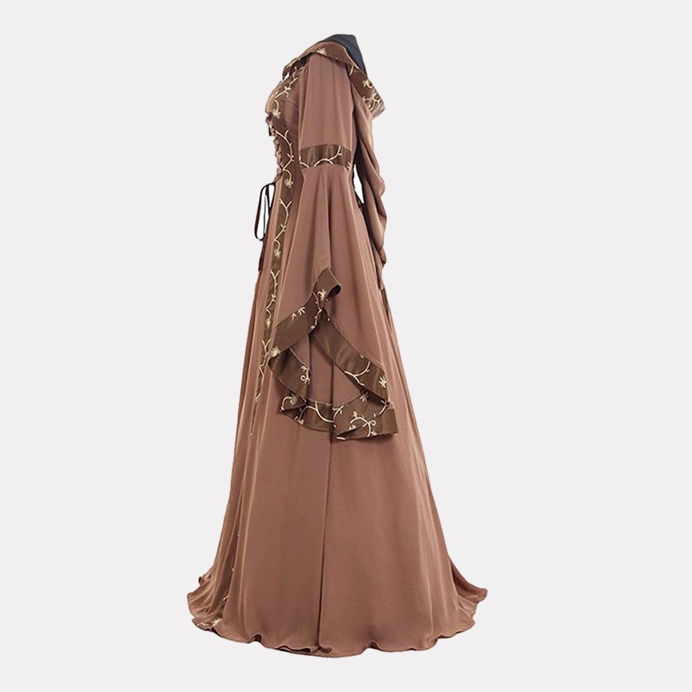 Halloween Hooded Gothic Renaissance Maxi Dress