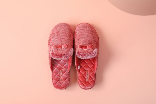 Chenille Fabric Winter Slipper