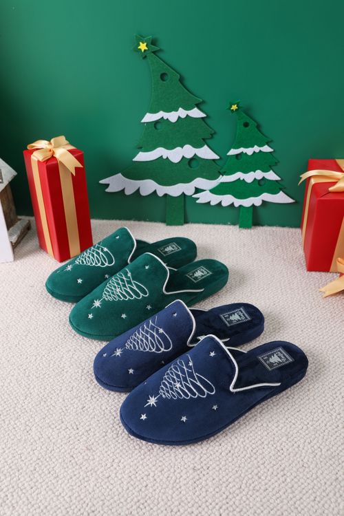 Zapatillas de interior navideñas con suela TPR