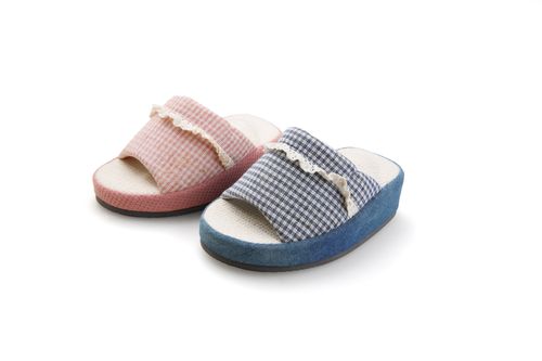 Lady Mini Check Fabric Fuctional Slimming Shoes
