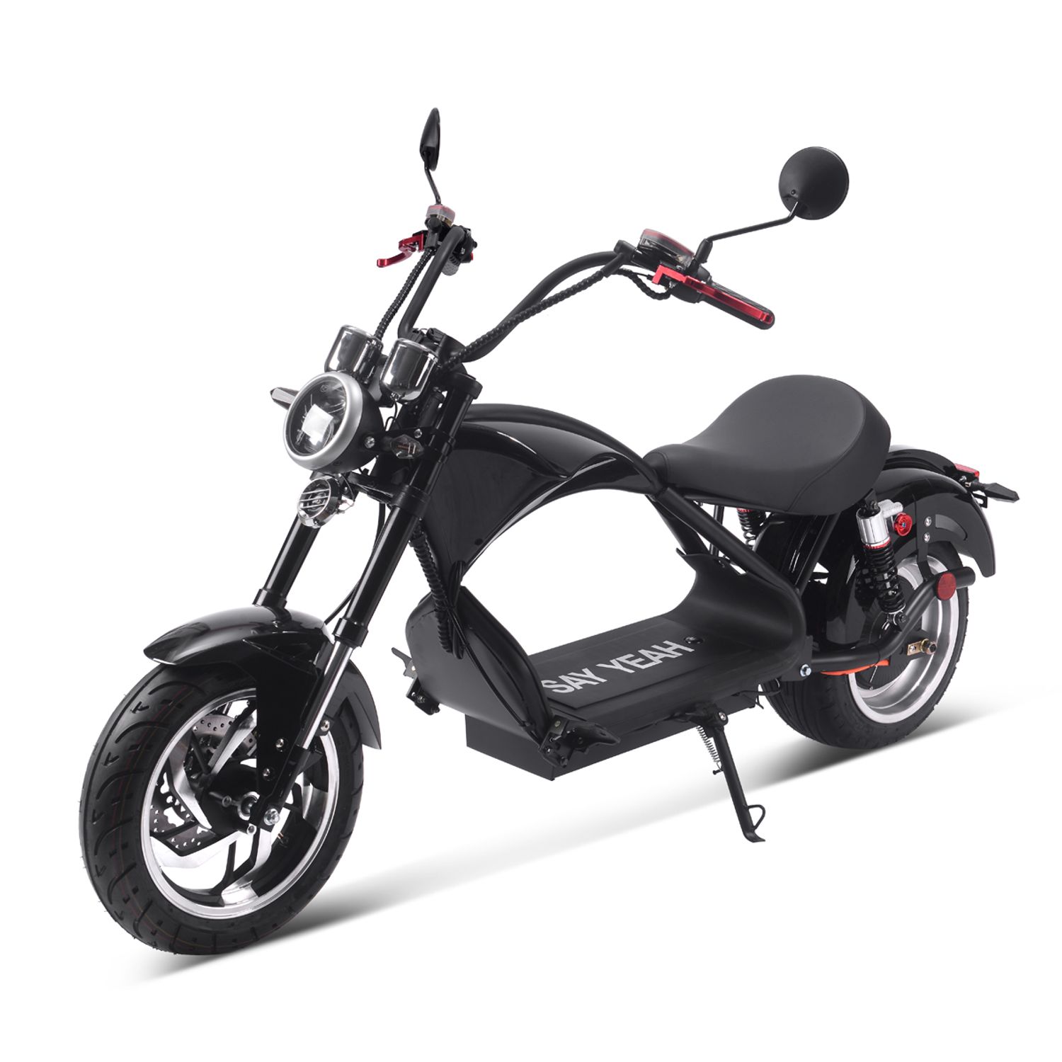 SAY YEAH M3 Black Electric Motorcycle 2500W 60V Top Speed 28mph Range Per Charge: 25 to 38 miles
