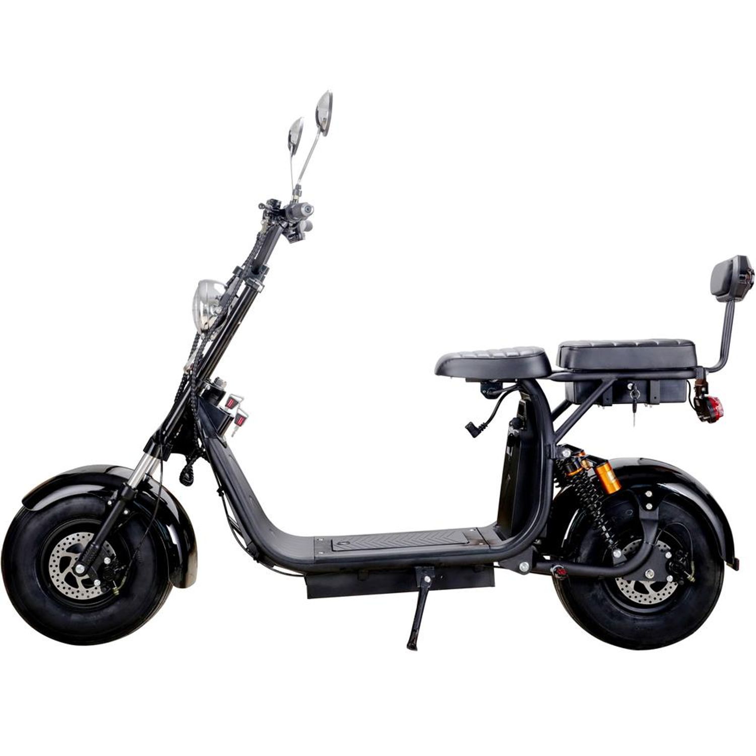 SAY YEAH K2 Black Electric Scooter 2000W 60V Top Speed 25mph Range Per Charge: 60 miles with both battery packs