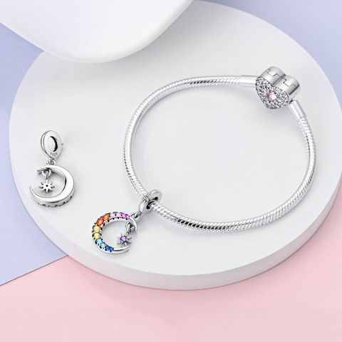 Colorful Star and Moon Charm