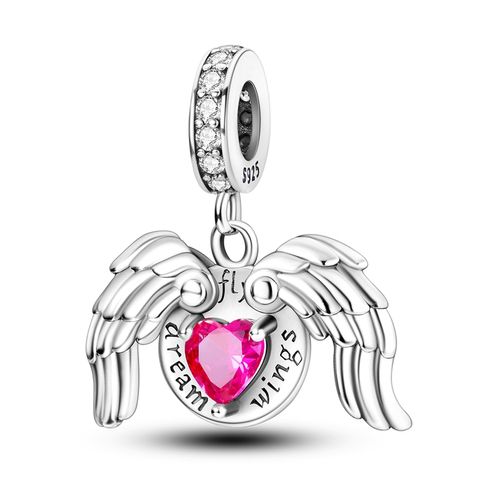 Heart Shape Wing Charm Beads