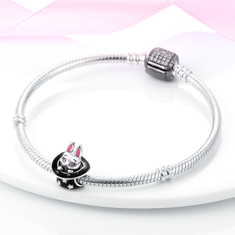 Charm-Perle mit Hut und Hase