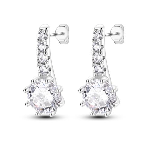 Classic Round Zirconia Stud Earrings