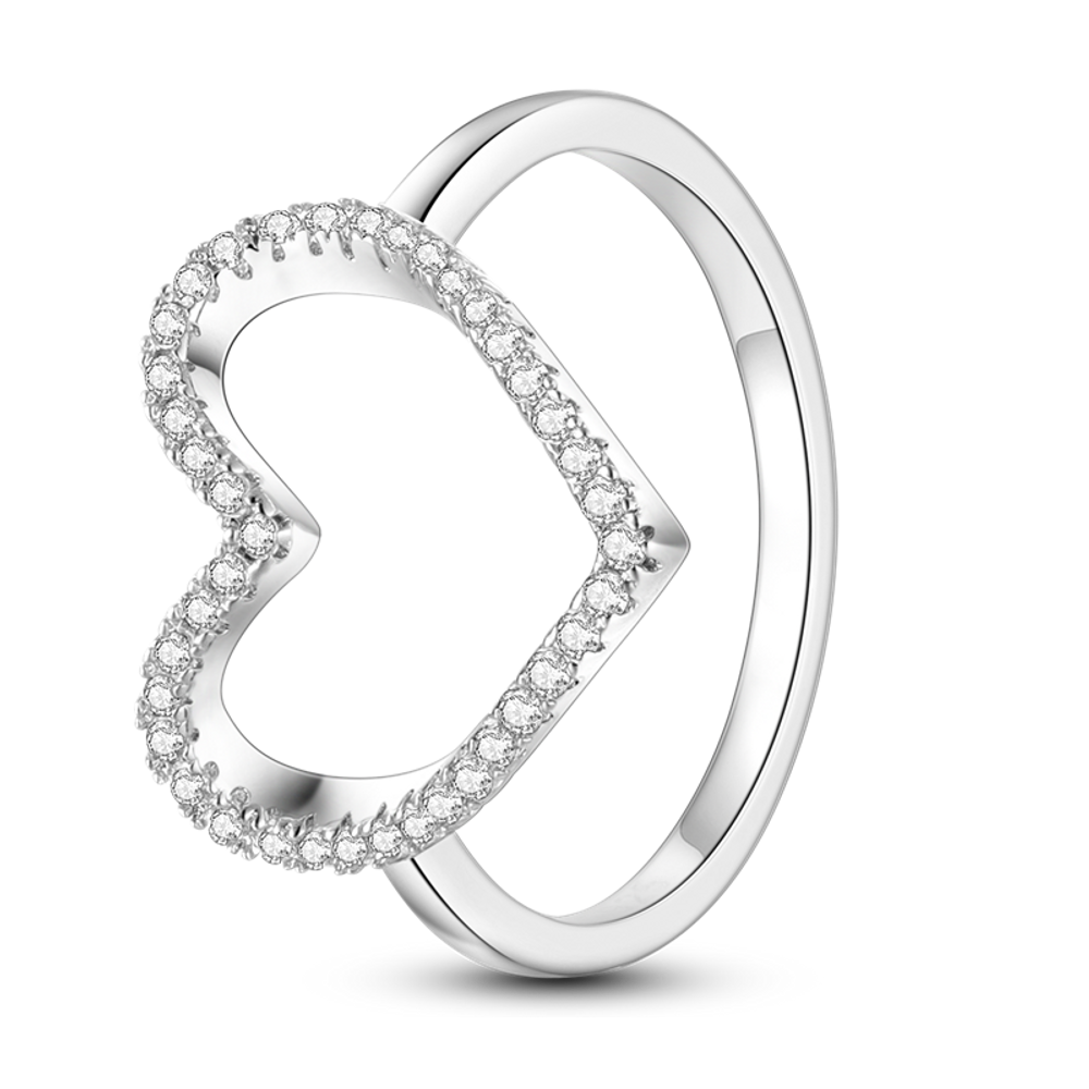 Heart Pave Ring