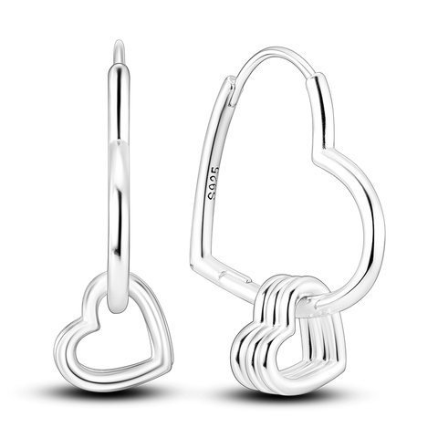 Multi-Hoop Heart Shape Earrings