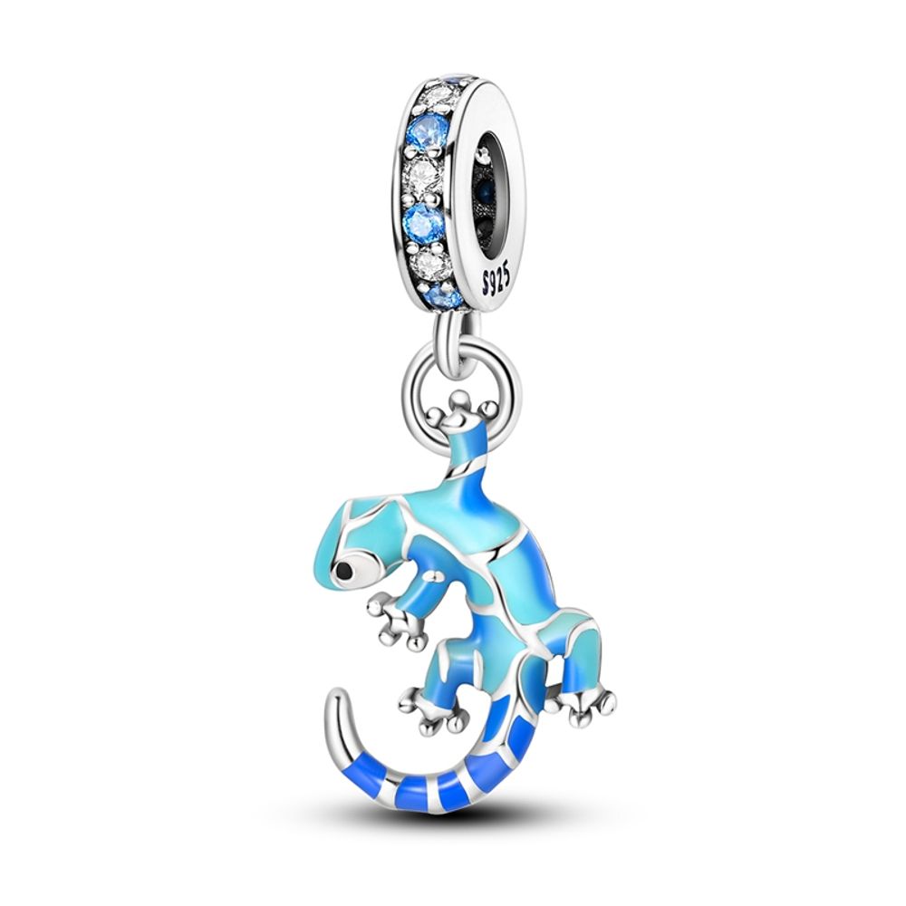 Blue Gecko Charm