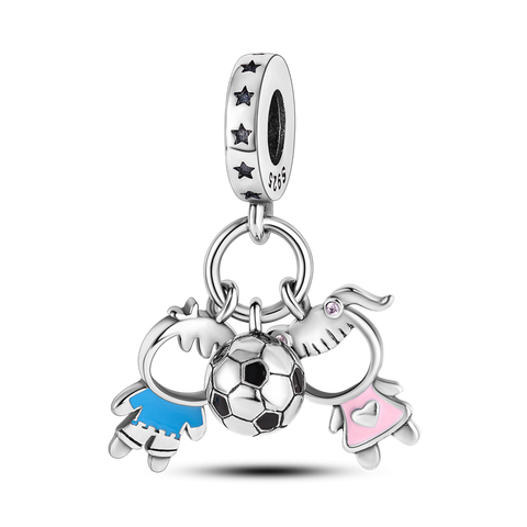Little Boy Girl Football Pendants