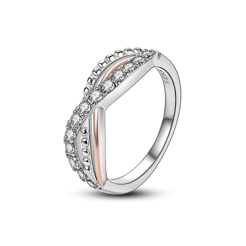 Bagues avec symbole éternel en zircon incrusté